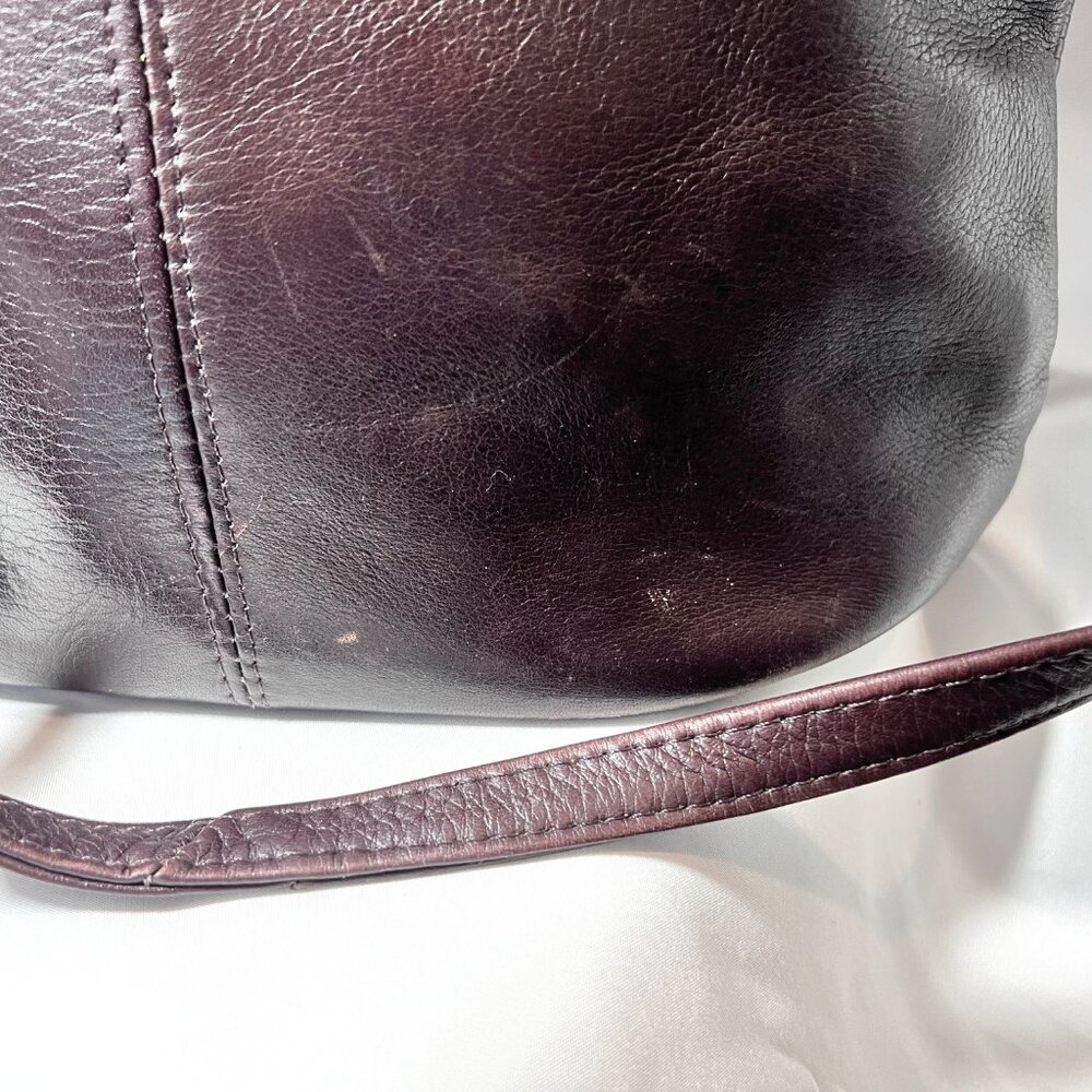 Shoulder Purse/Bag-Chocolate Brown Leather-Vintage (2002) No Brand-Comfy-Storage - Picture 11 of 15